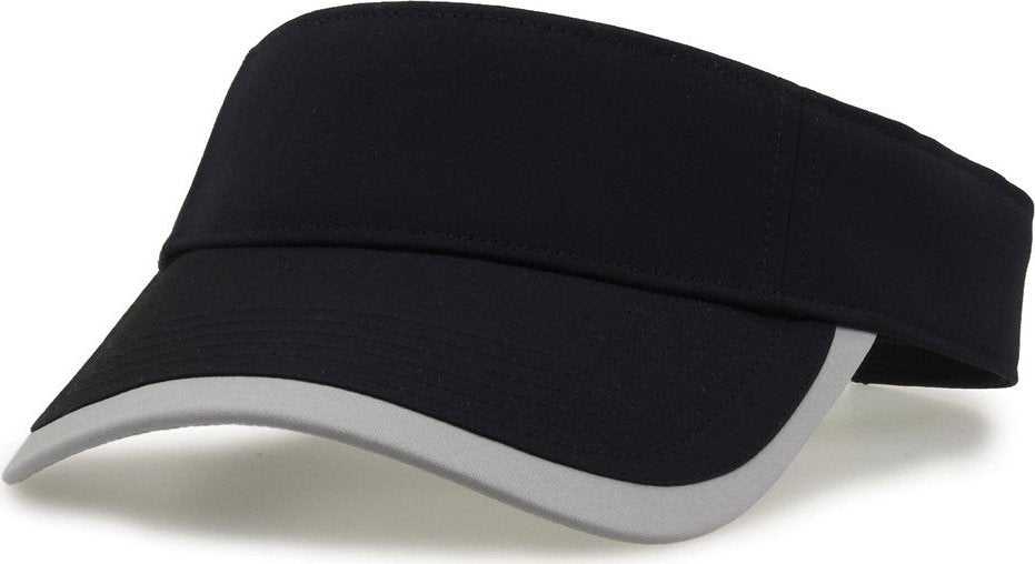 The Game GB463 Gamechanger Visor with Bill Tipping - Black Gray - HIT A Double