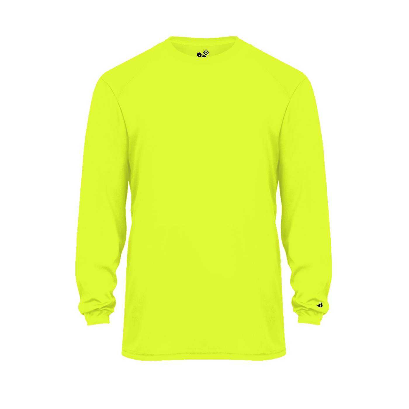Badger Sport 2004 Ultimate Softlock Youth Long Sleeve Tee - Safety Yellow - HIT a Double - 1