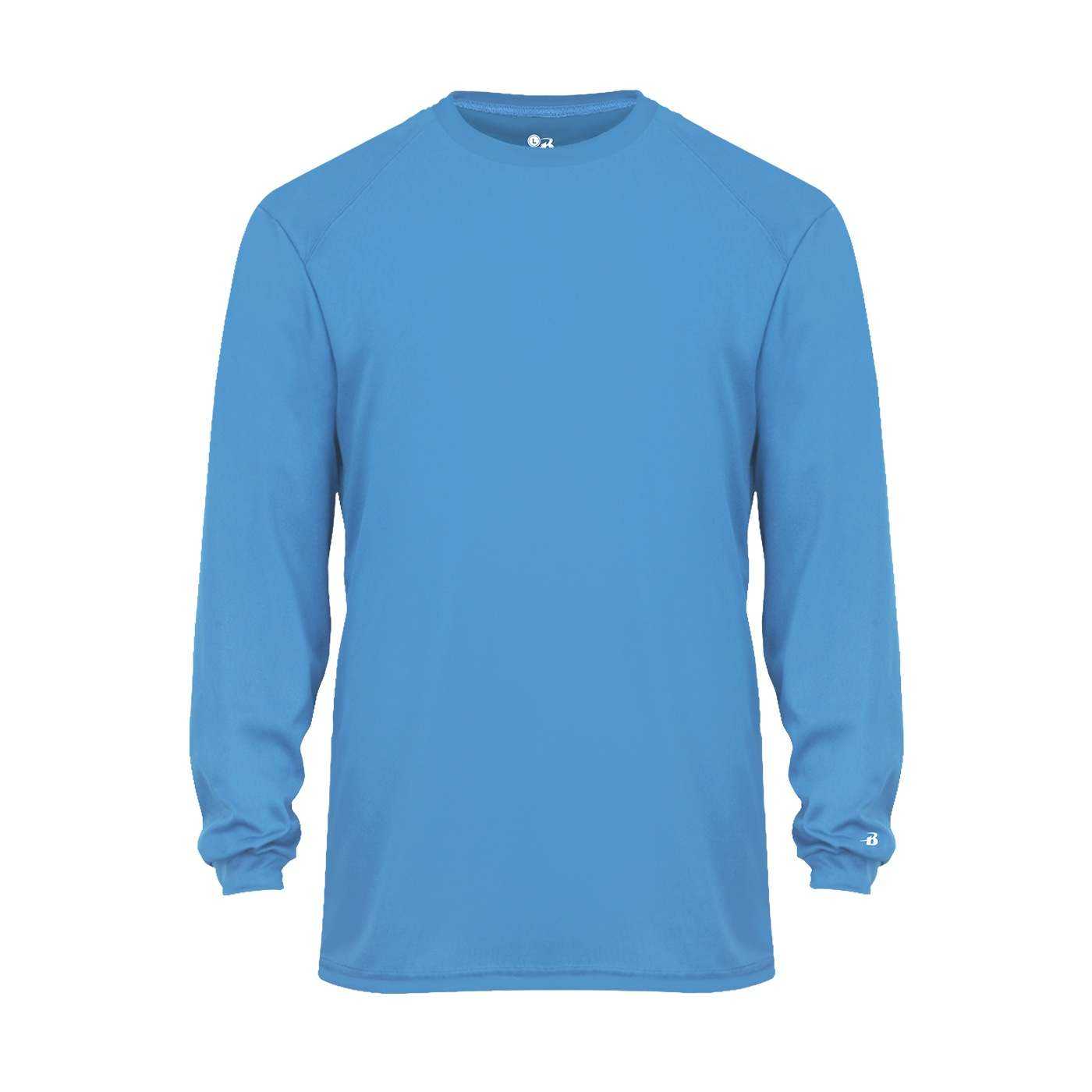 Badger Sport 2104 Youth B-Core Long Sleeve Tee - Columbia Blue - HIT a Double - 1