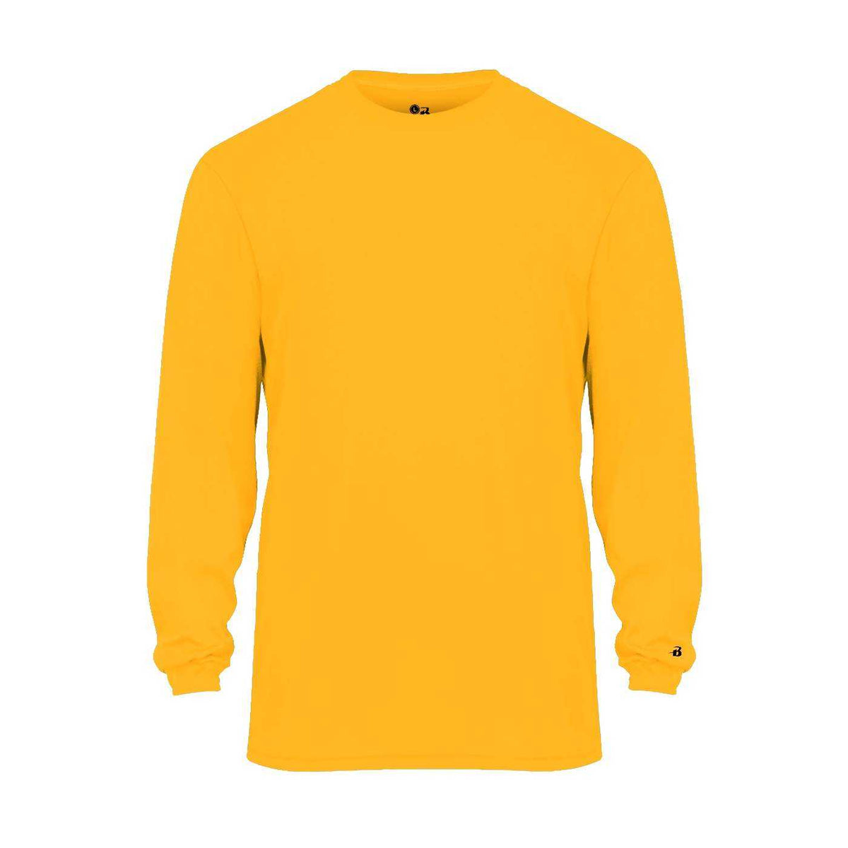 Badger Sport 2104 Youth B-Core Long Sleeve Tee - Gold - HIT a Double - 1