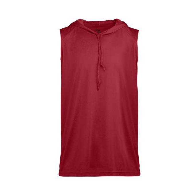 Badger Sport 2108 B-Core Sleeveless Hood Youth Tee - Red - HIT a Double - 1