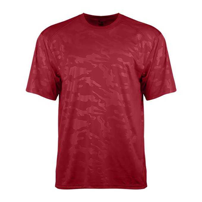 Badger Sport 2139 MonoCam Embossed Youth Tee - Red - HIT a Double - 1