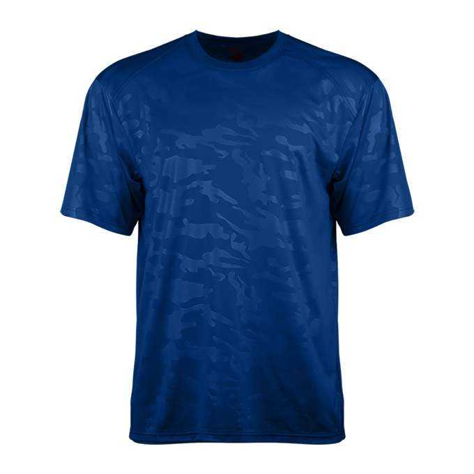 Badger Sport 2139 MonoCam Embossed Youth Tee - Royal - HIT a Double - 1