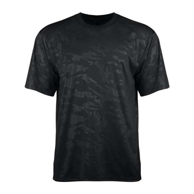 Badger Sport 2139 MonoCam Embossed Youth Tee - Black - HIT a Double - 1