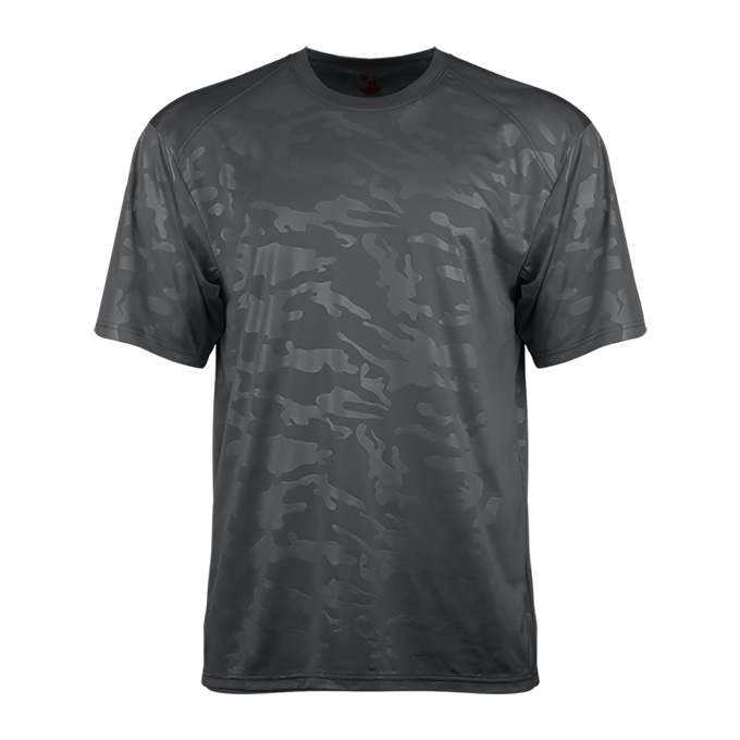Badger Sport 2139 MonoCam Embossed Youth Tee - Graphite - HIT a Double - 1