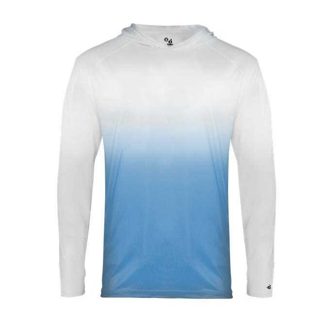 Badger Sport 2205 Ombre Youth Hoodie Tee - Columbia Blue Ombre - HIT a Double - 1