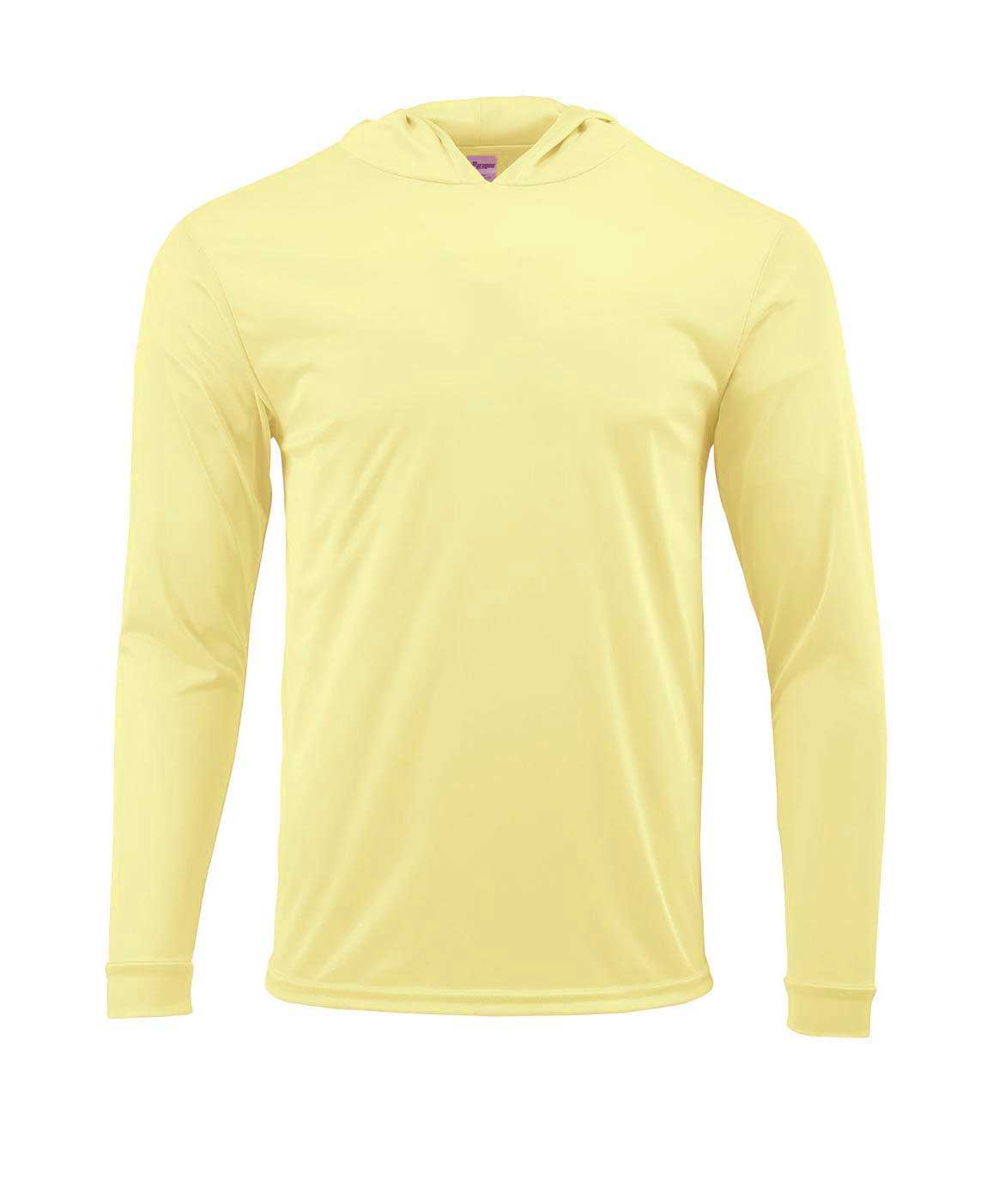 Paragon 220 Adult Long Sleeve Performance Hood - Pale Yellow - HIT a Double