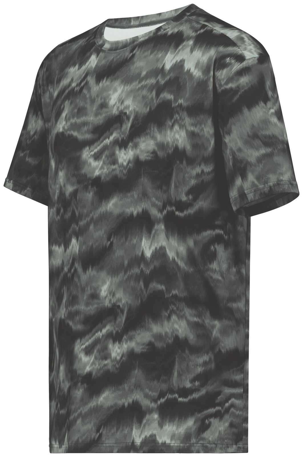 Holloway 222696 Youth Stock Cotton Touch Poly Tee - Shockwave Graphite - HIT a Double