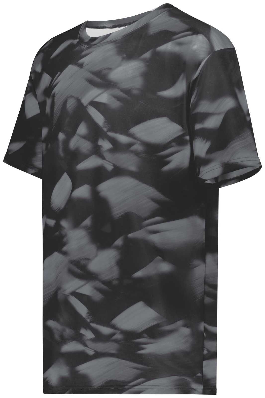 Holloway 222596 Stock Cotton Touch Poly Tee - Glacier Black - HIT a Double