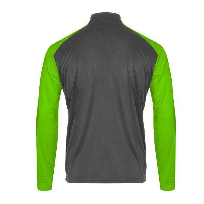 Badger Sport 2231 Breakout Youth 1/4 Zip - Gray Lime - HIT a Double - 3