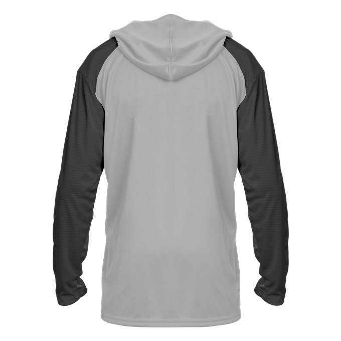 Badger Sport 2235 Breakout Youth Hoodie Tee - Silver Graphite - HIT a Double - 3