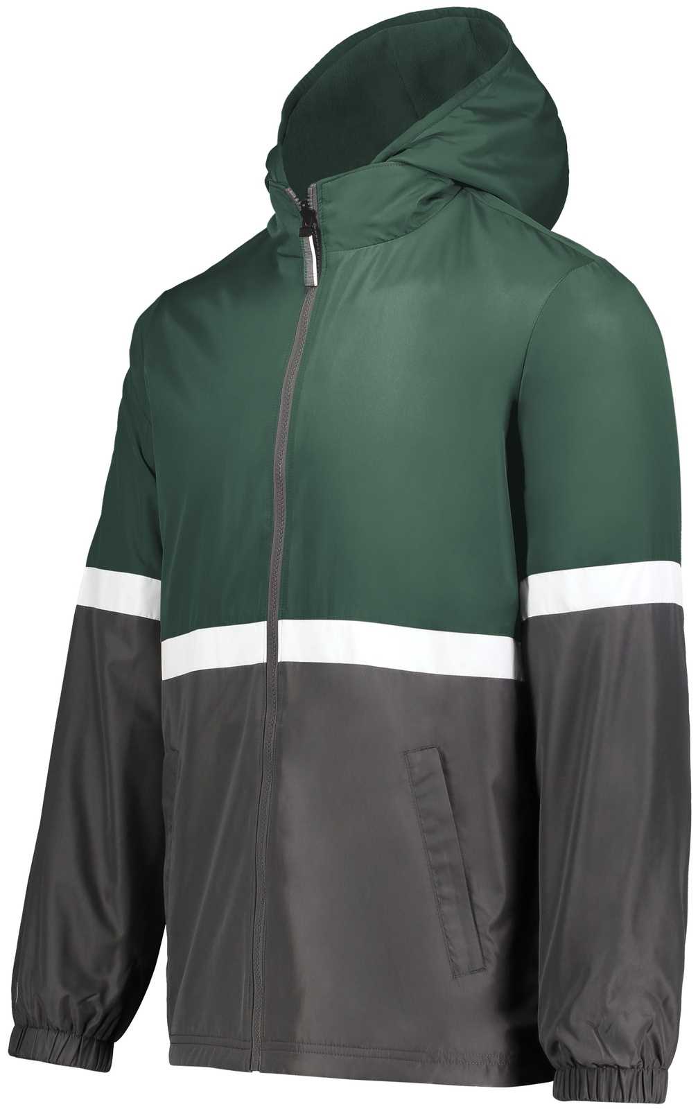Holloway 229687 Youth Turnabout Reversible Jacket - Dark Green Carbon - HIT a Double