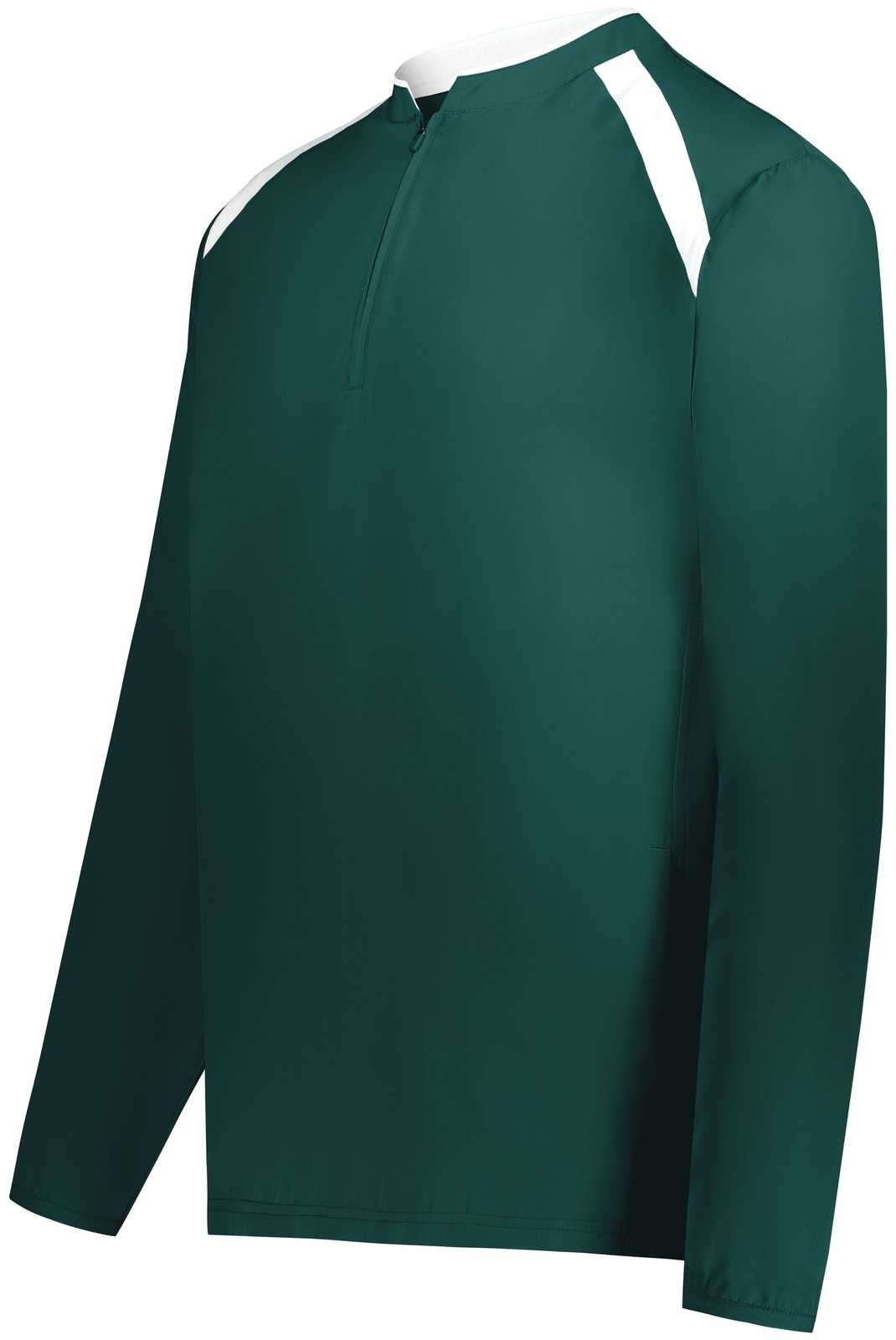 Holloway 229695 Youth Clubhouse Pullover - Dark Green White - HIT a Double