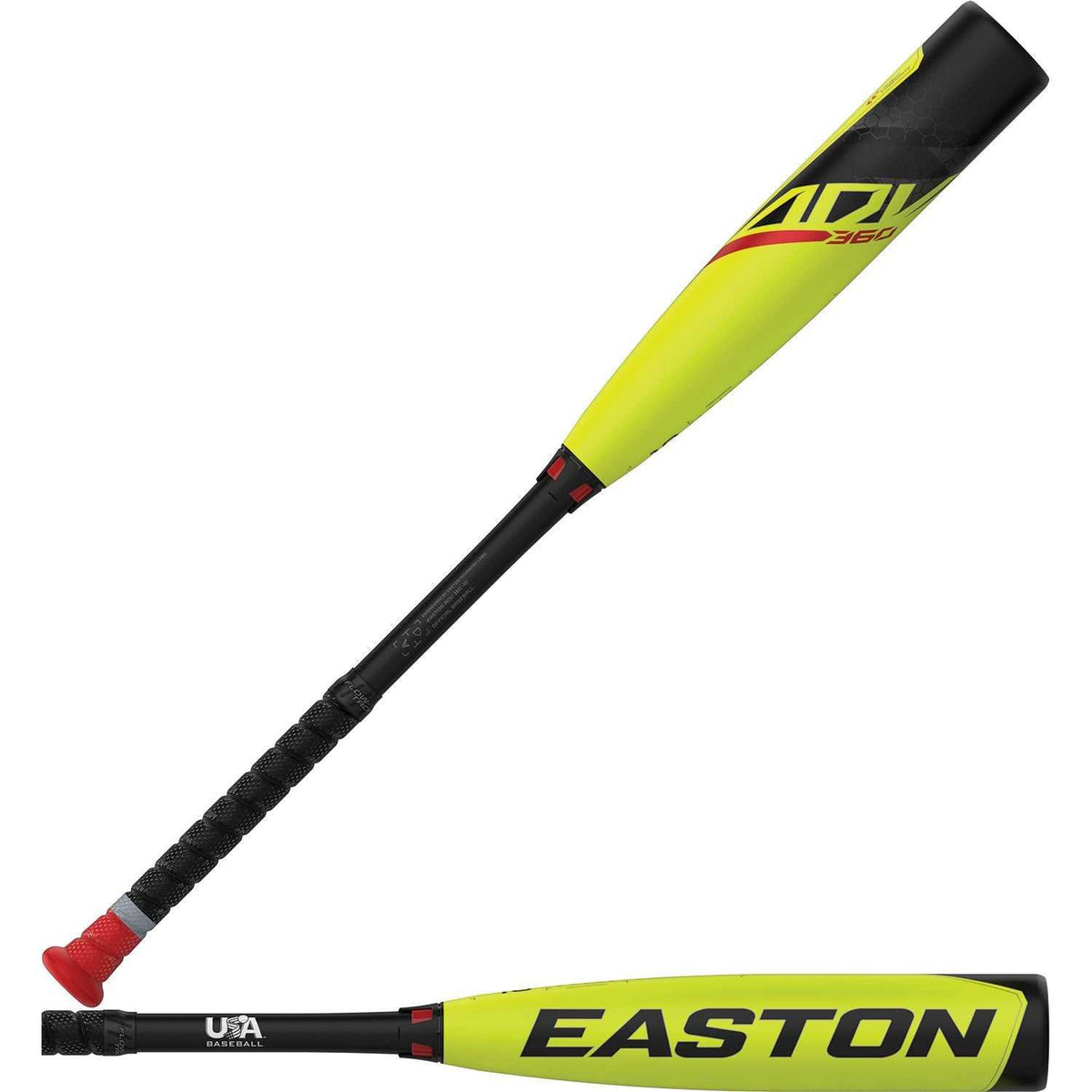 Easton 2023 ADV 360 (-10) USA Approved Bat 2 5/8&quot; - Black White - HIT a Double