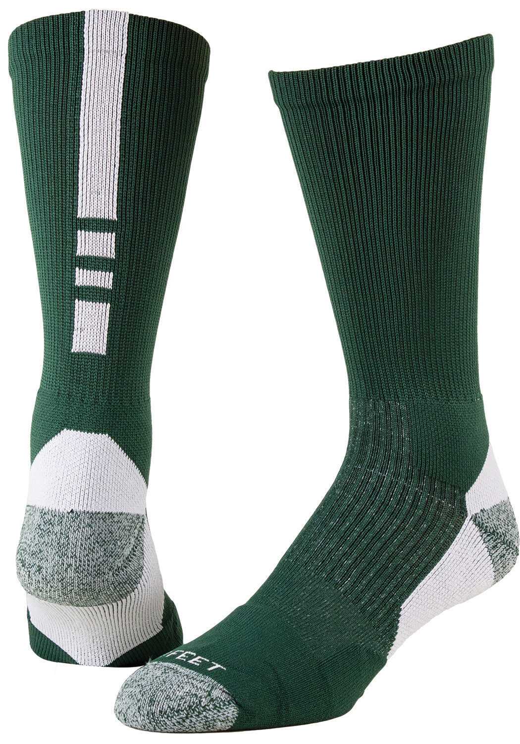 Pro Feet 238 Pro Feet Performance Shooter 2.0 Crew Socks - Forest White - HIT a Double