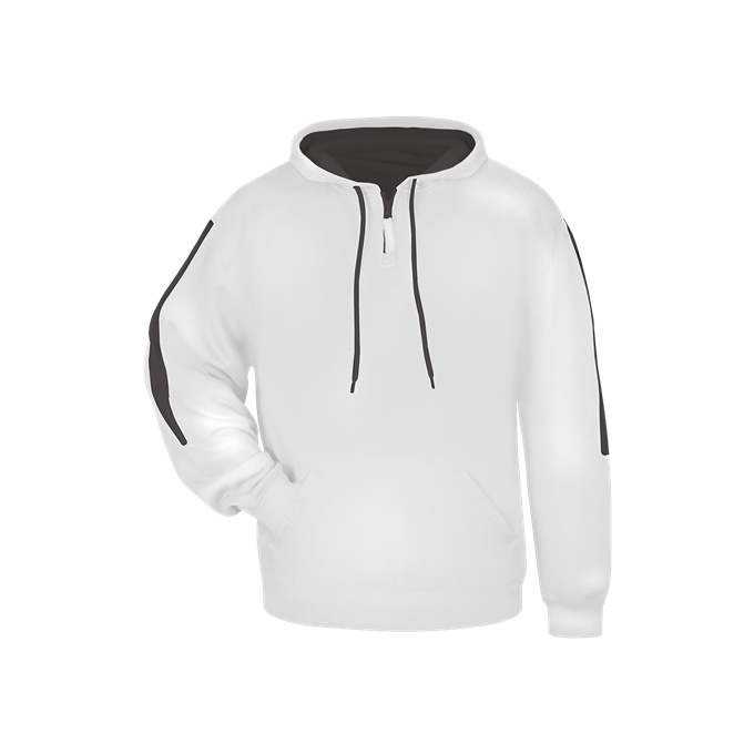 Badger Sport 2456 Sideline Fleece Youth Hoodie - White Graphite - HIT a Double - 1