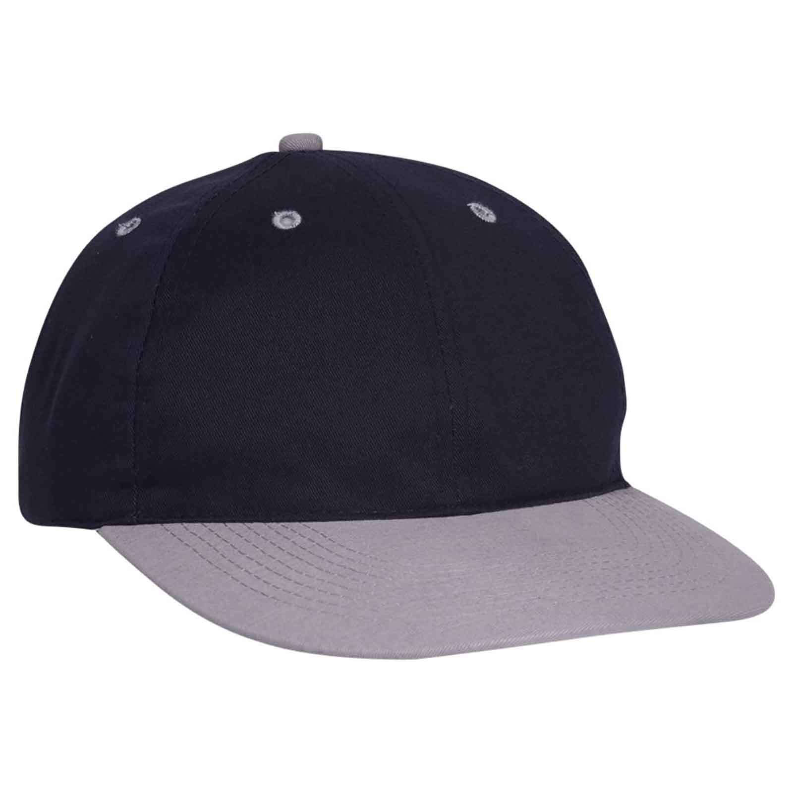 OTTO 25-023 Brushed Cotton Twill Sport Low Profile Pro Style Cap - Gray Navy - HIT a Double - 1