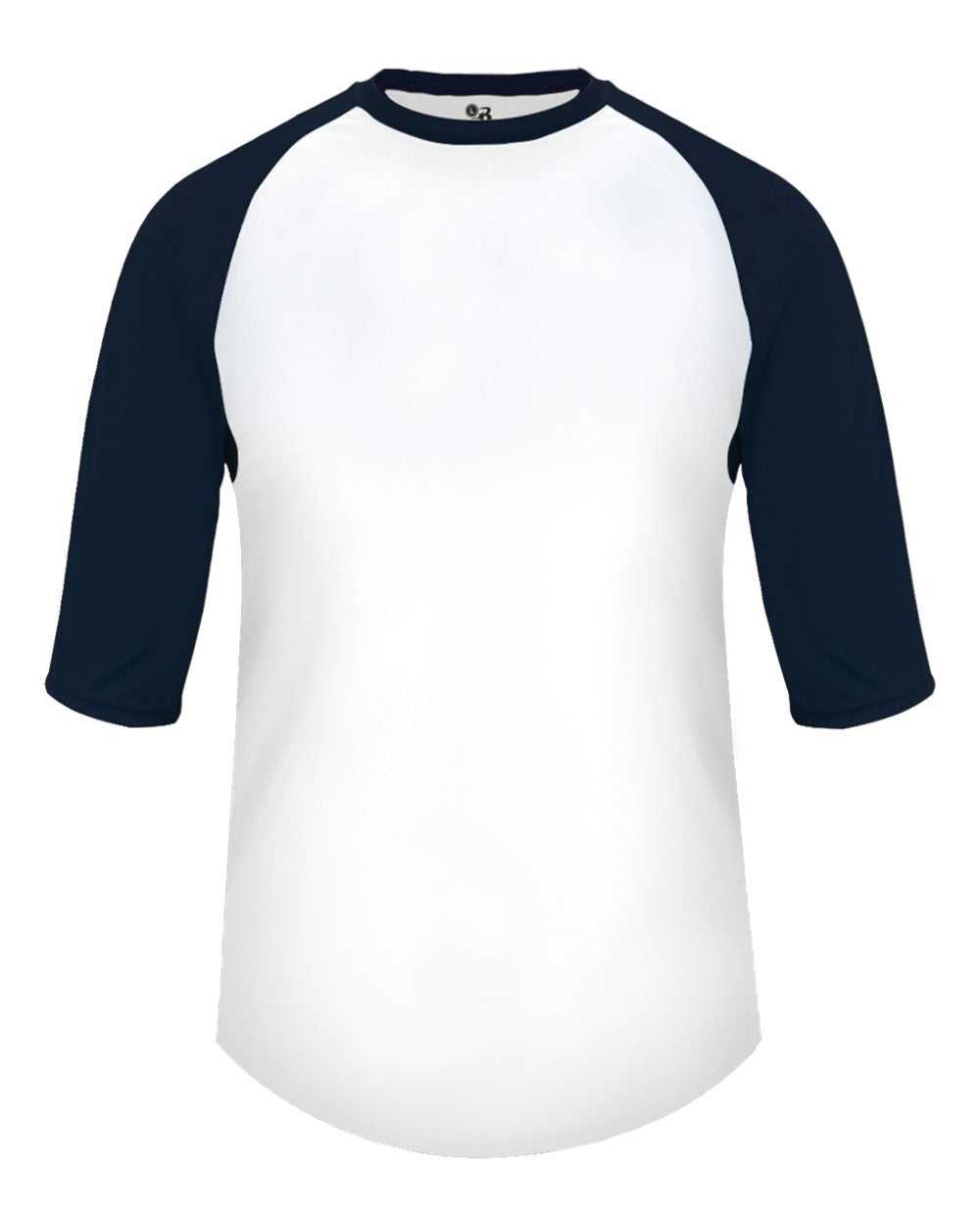 Badger Sport 2133 B-Baseball Youth Undershirt - White Navy - HIT a Double - 1