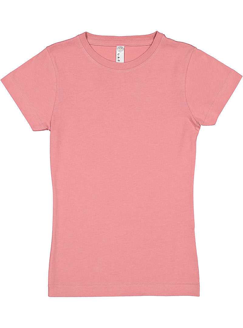 Lat 2616 Girls' Fine Jersey Tee - Mauvelous - HIT a Double - 1