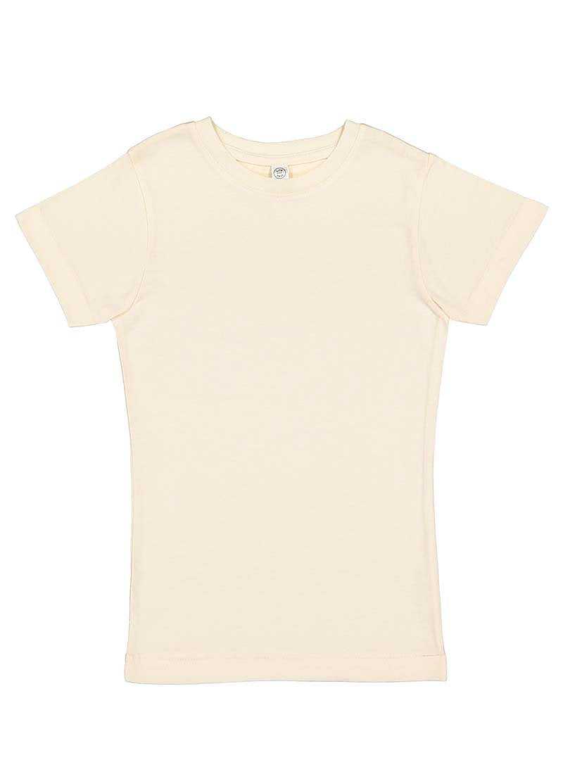 Lat 2616 Girls&#39; Fine Jersey Tee - Natural - HIT a Double - 1