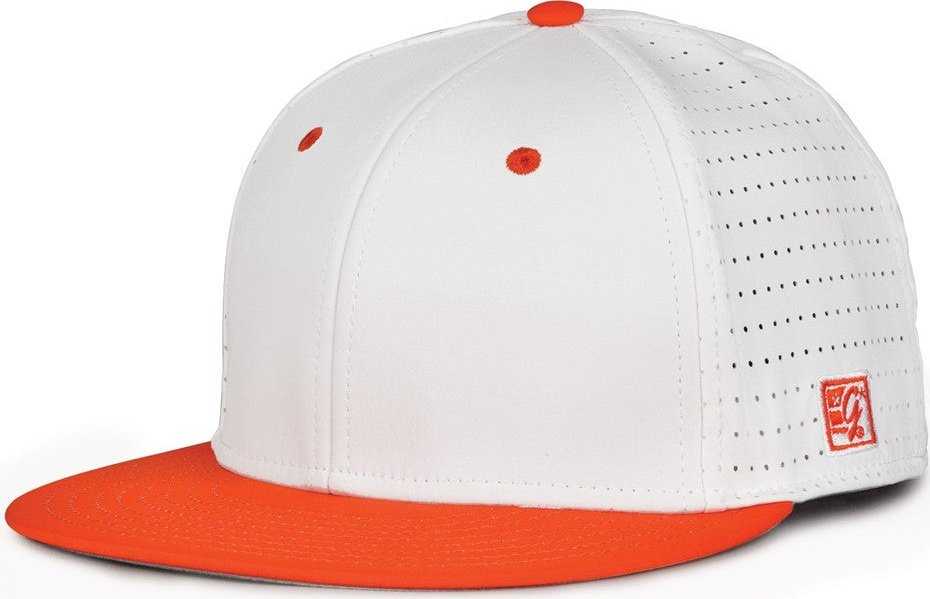 The Game GB998 Perforated GameChanger Cap - White Orange - HIT A Double