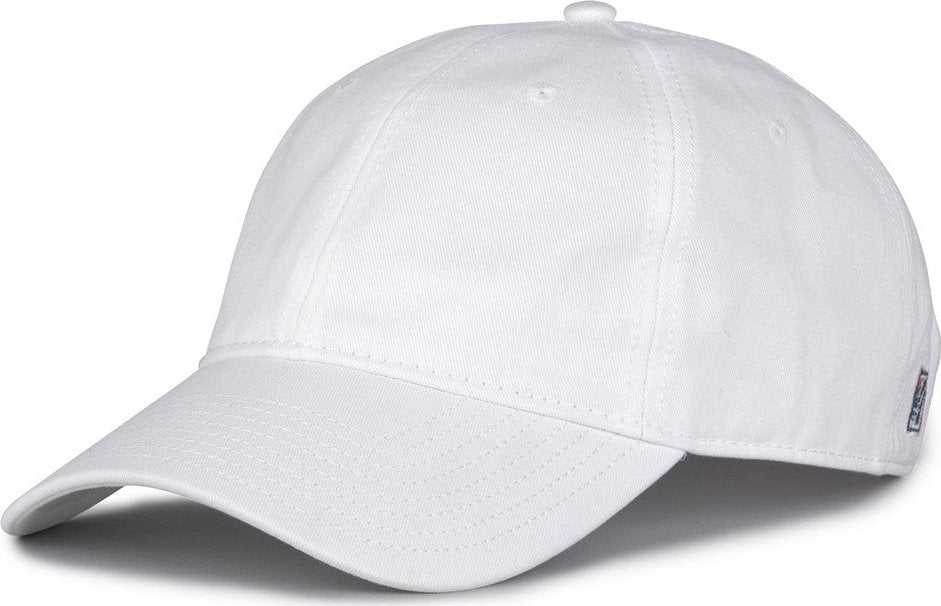 The Game GB210 Classic Relaxed Garment Washed Twill Cap - White - HIT A Double