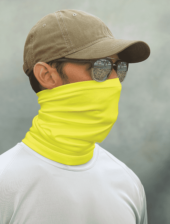 Paragon 290 Neck Gaiter - Safety Green - HIT a Double