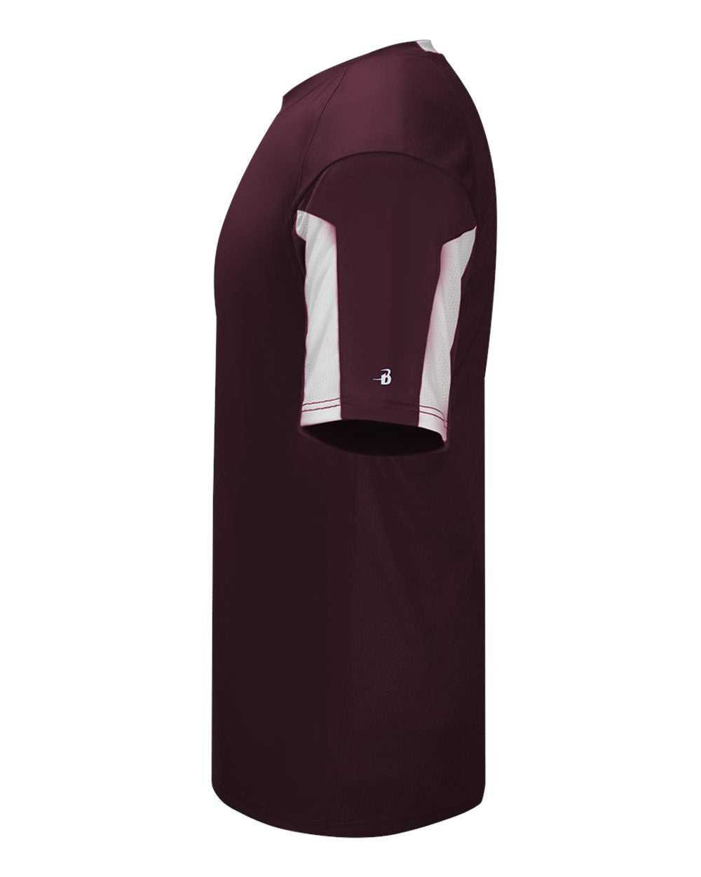 Badger Sport 2976 Youth Striker Badger Sport Placket - Maroon White - HIT a Double - 2