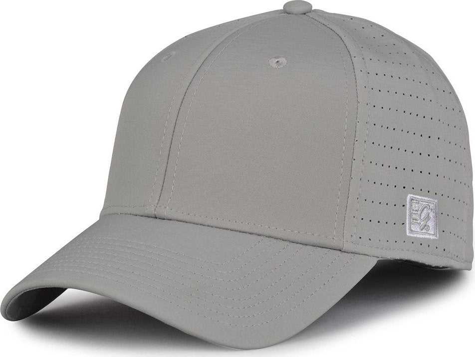 The Game GB904 Precurved Perforated Gamechanger Cap - Gray - HIT A Double
