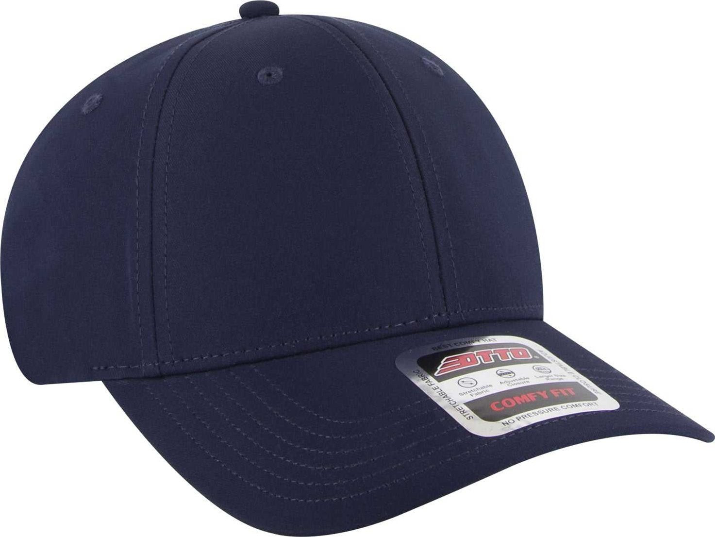 OTTO 19-1320 Comfy Fit 6 Panel Low Profile Style Baseball Cap - Navy - HIT a Double - 1
