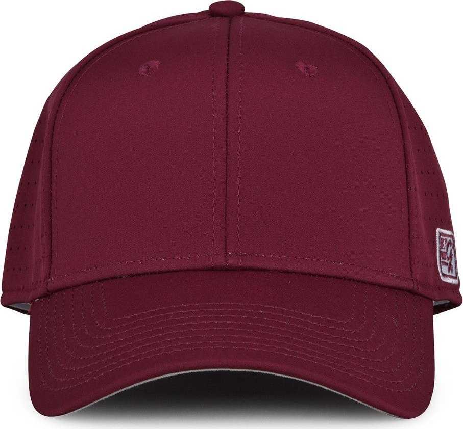 The Game GB904 Precurved Perforated Gamechanger Cap - Dark Maroon - HIT A Double