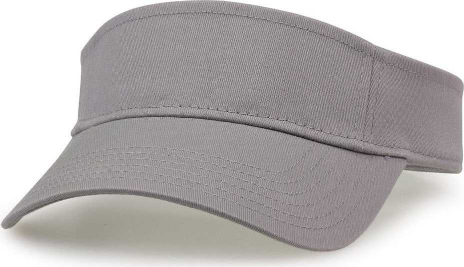 The Game GB464 Cotton Twill Visor - Gray - HIT A Double