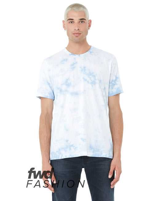 Bella + Canvas 3100RD Unisex Tie Dye T-Shirt - White Sky Blue - HIT a Double