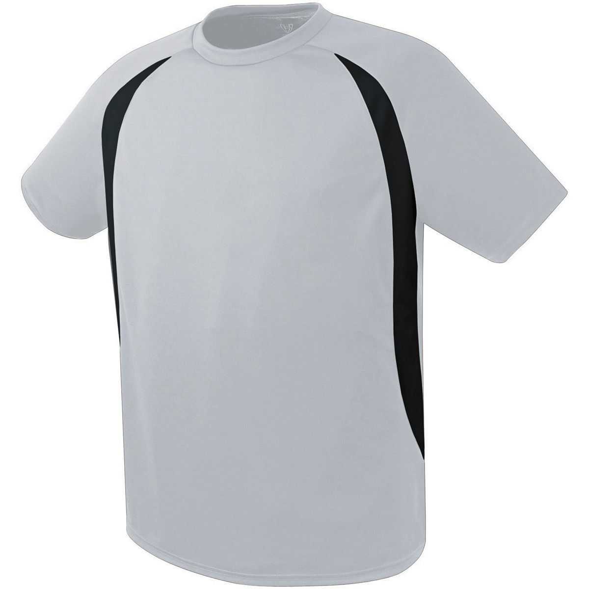 High Five 322780 Liberty Soccer Jersey Adult  - Silver Gray Black - HIT a Double