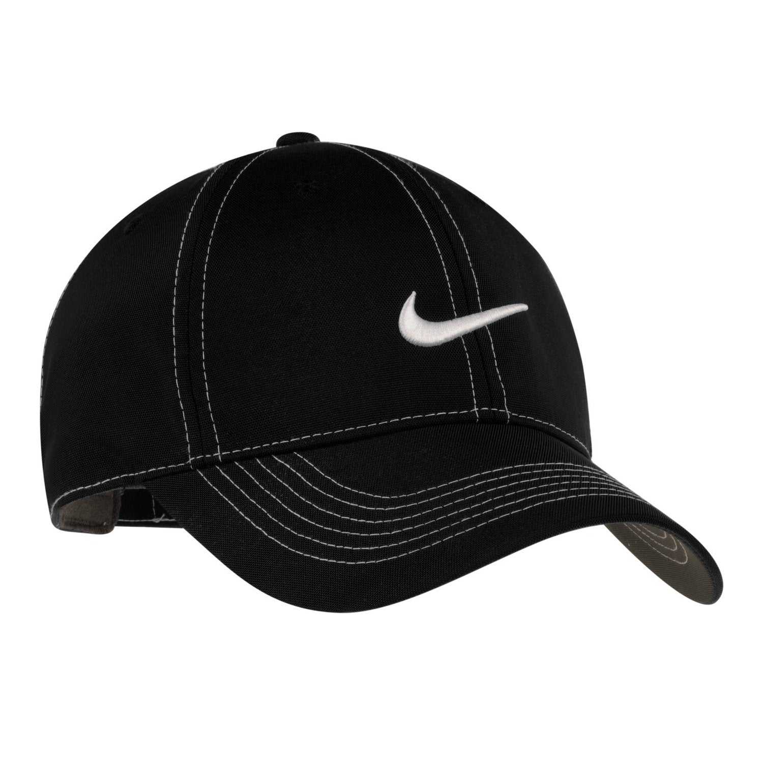 Nike 333114 Swoosh Front Cap - Black - HIT a Double