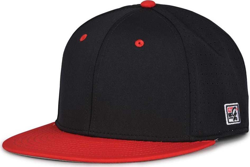 The Game GB998 Perforated GameChanger Cap - Black Red - HIT A Double