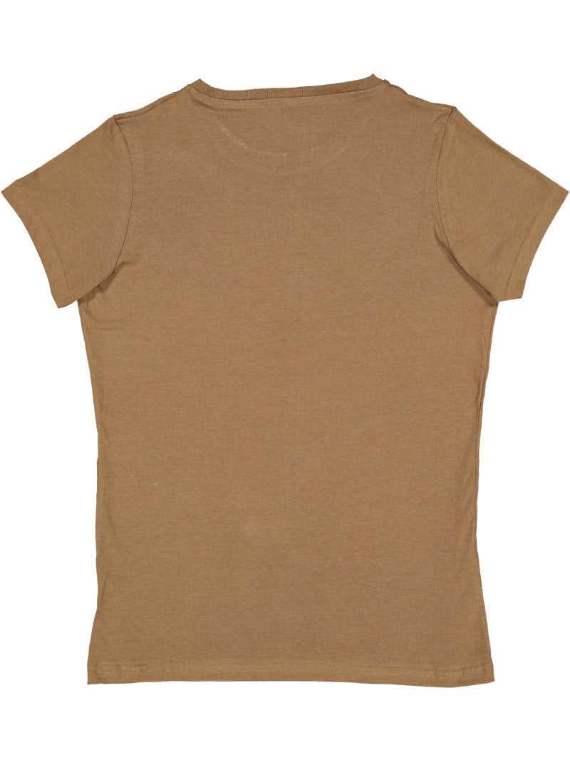 Lat 3516 Women&#39;s Fine Jersey Tee - Coyote Brown - HIT a Double - 2