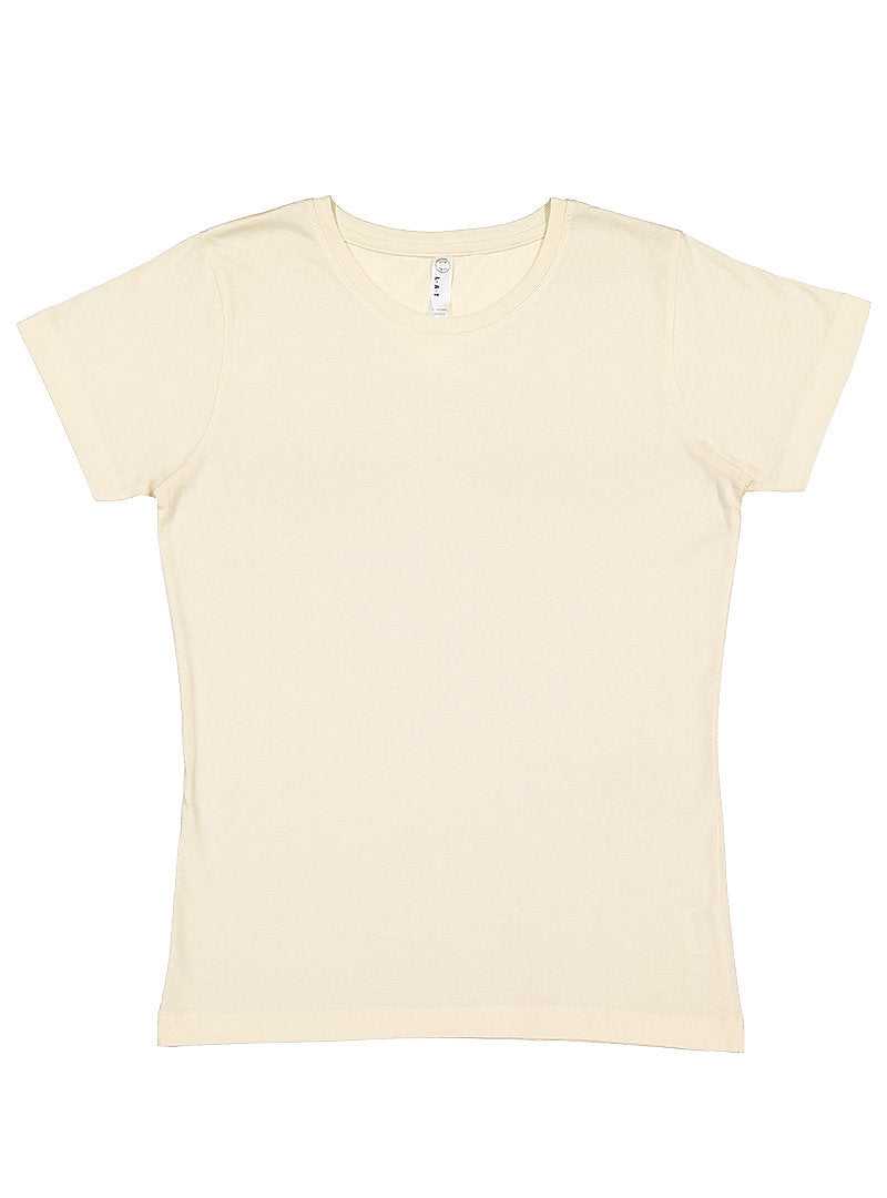 Lat 3516 Women&#39;s Fine Jersey Tee - Natural - HIT a Double - 1
