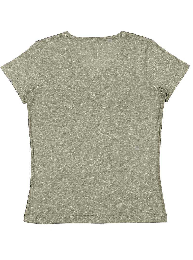 Lat 3591 Women's Harborside Melange V-Neck T-Shirt - Military Green Melange - HIT a Double - 1
