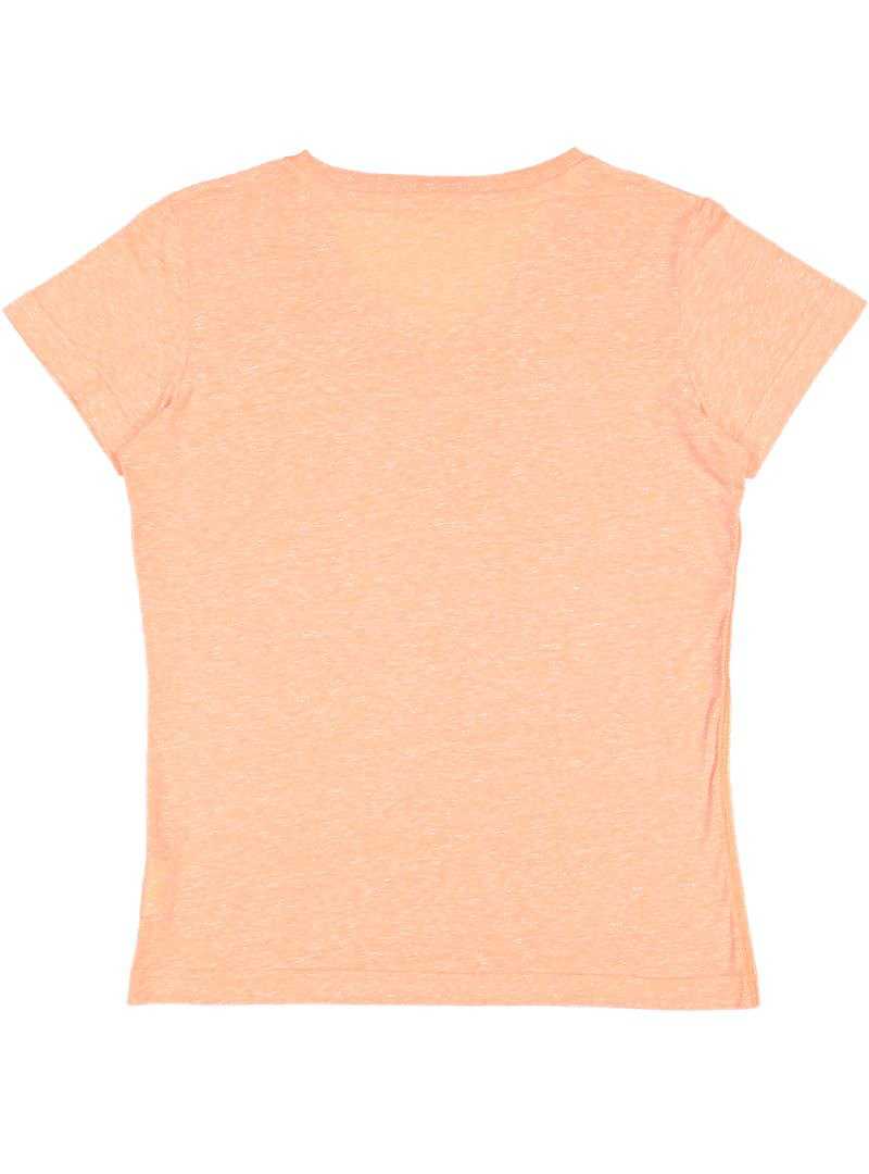 Lat 3591 Women's Harborside Melange V-Neck T-Shirt - Papaya Melange - HIT a Double - 1