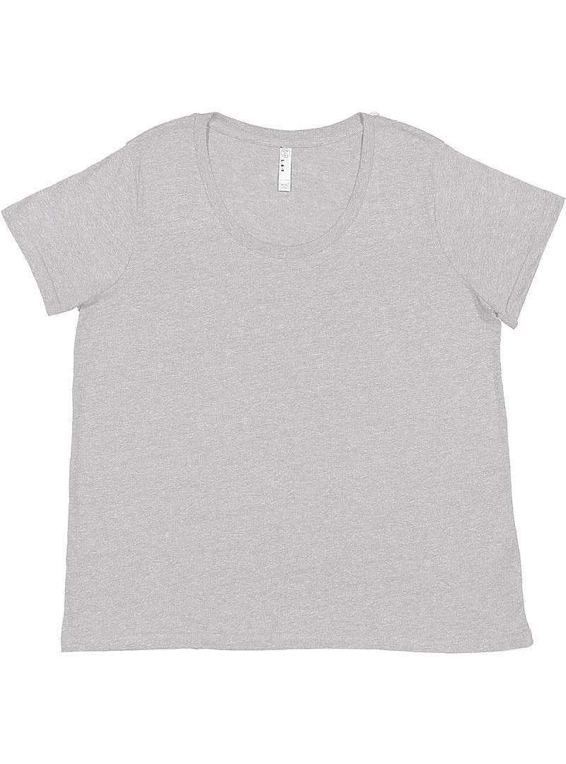 Lat 3816 Curvy Collection Women&#39;s Fine Jersey Tee - Heather - HIT a Double - 4