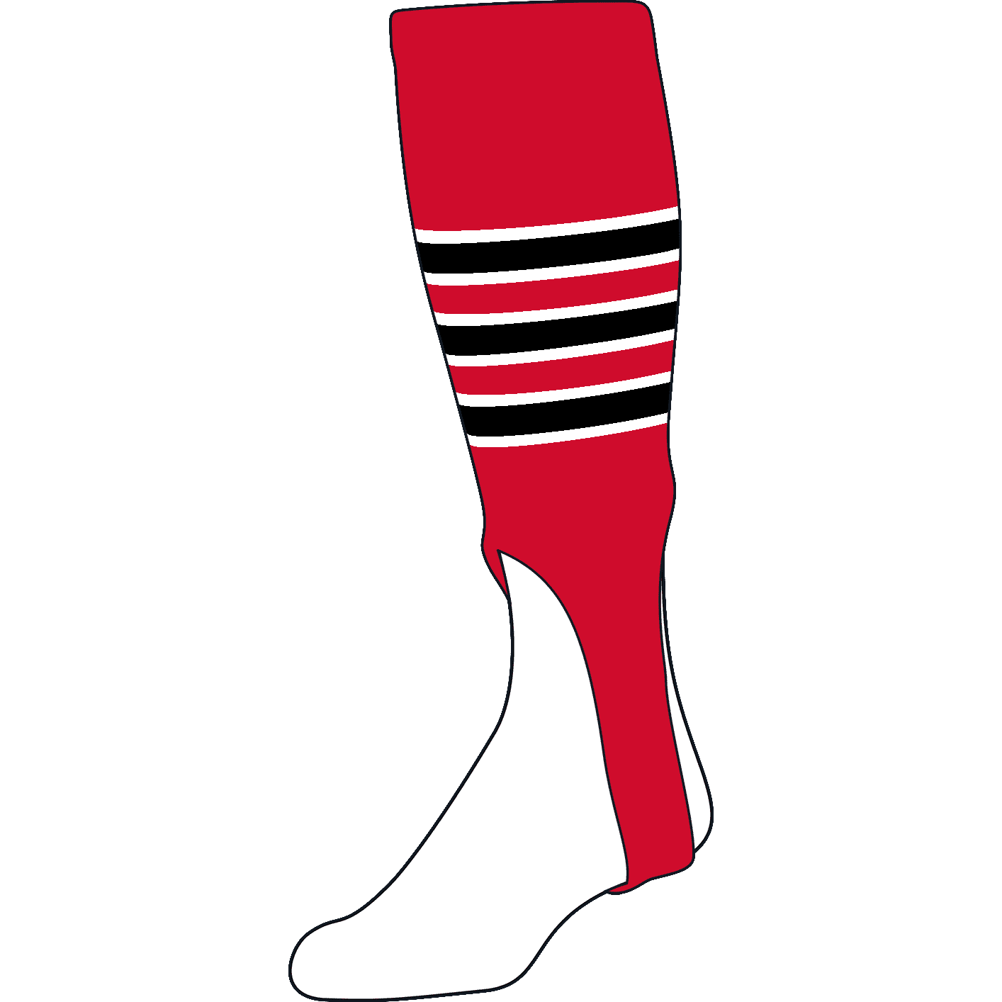 Pro Feet Stirrups 18" Length -Scarlet White Black - HIT a Double