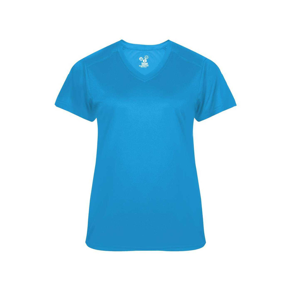 Badger Sport 4062 Ultimate Softlock Ladies V-neck Short Sleeve Tee - Electric Blue - HIT a Double - 1