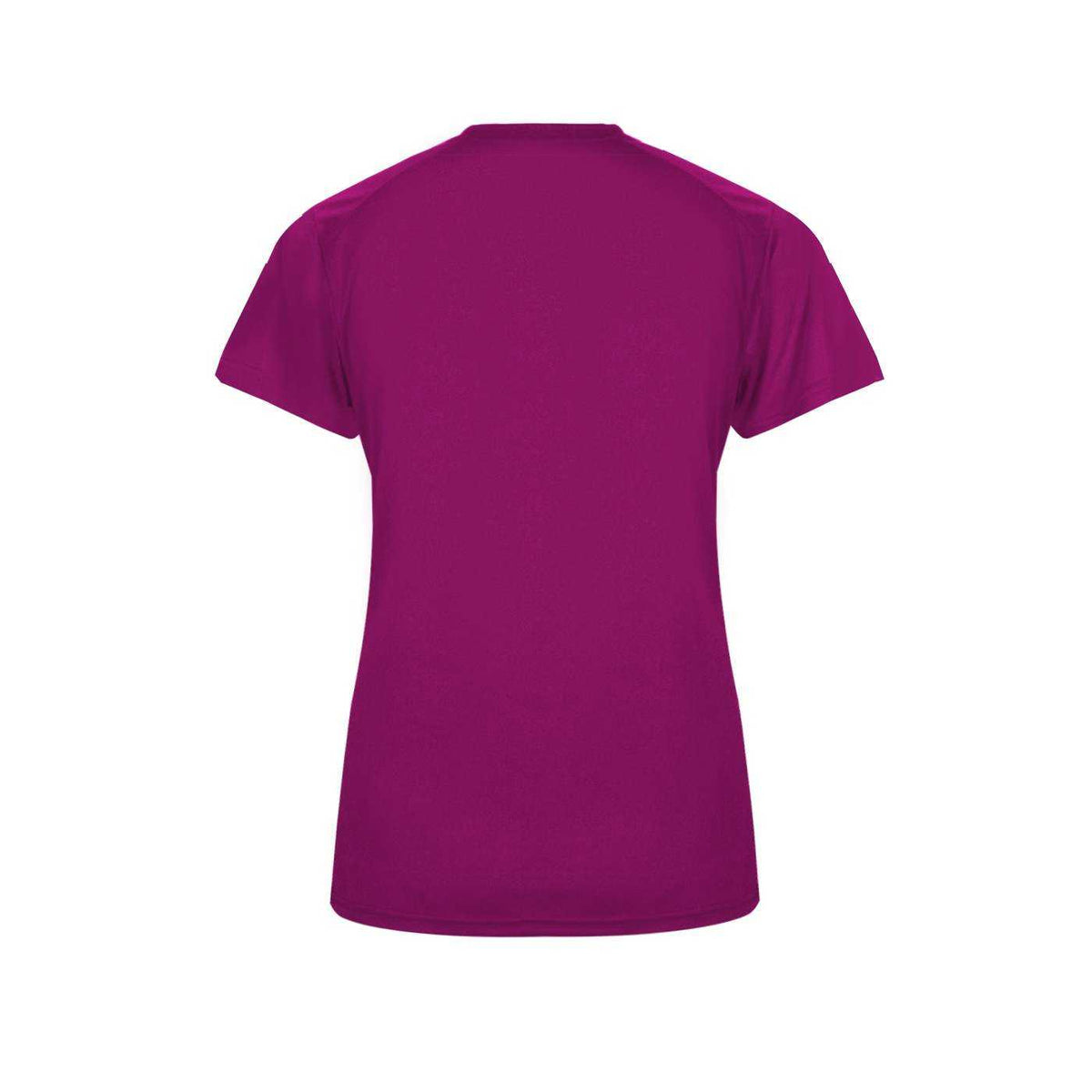 Badger Sport 4062 Ultimate Softlock Ladies V-neck Short Sleeve Tee - Hot Pink - HIT a Double - 3