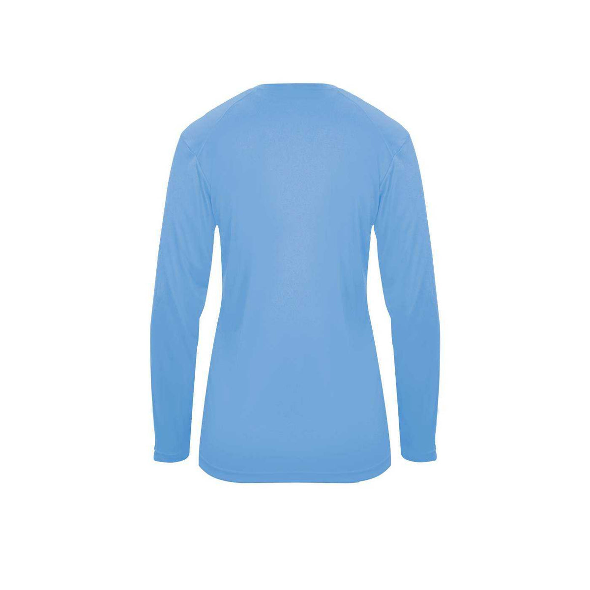 Badger Sport 4064 Ultimate Softlock V-neck Ladies Long Sleeve Tee - Columbia Blue - HIT a Double - 3