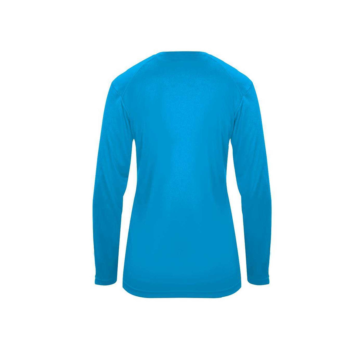 Badger Sport 4064 Ultimate Softlock V-neck Ladies Long Sleeve Tee - Electric Blue - HIT a Double - 3
