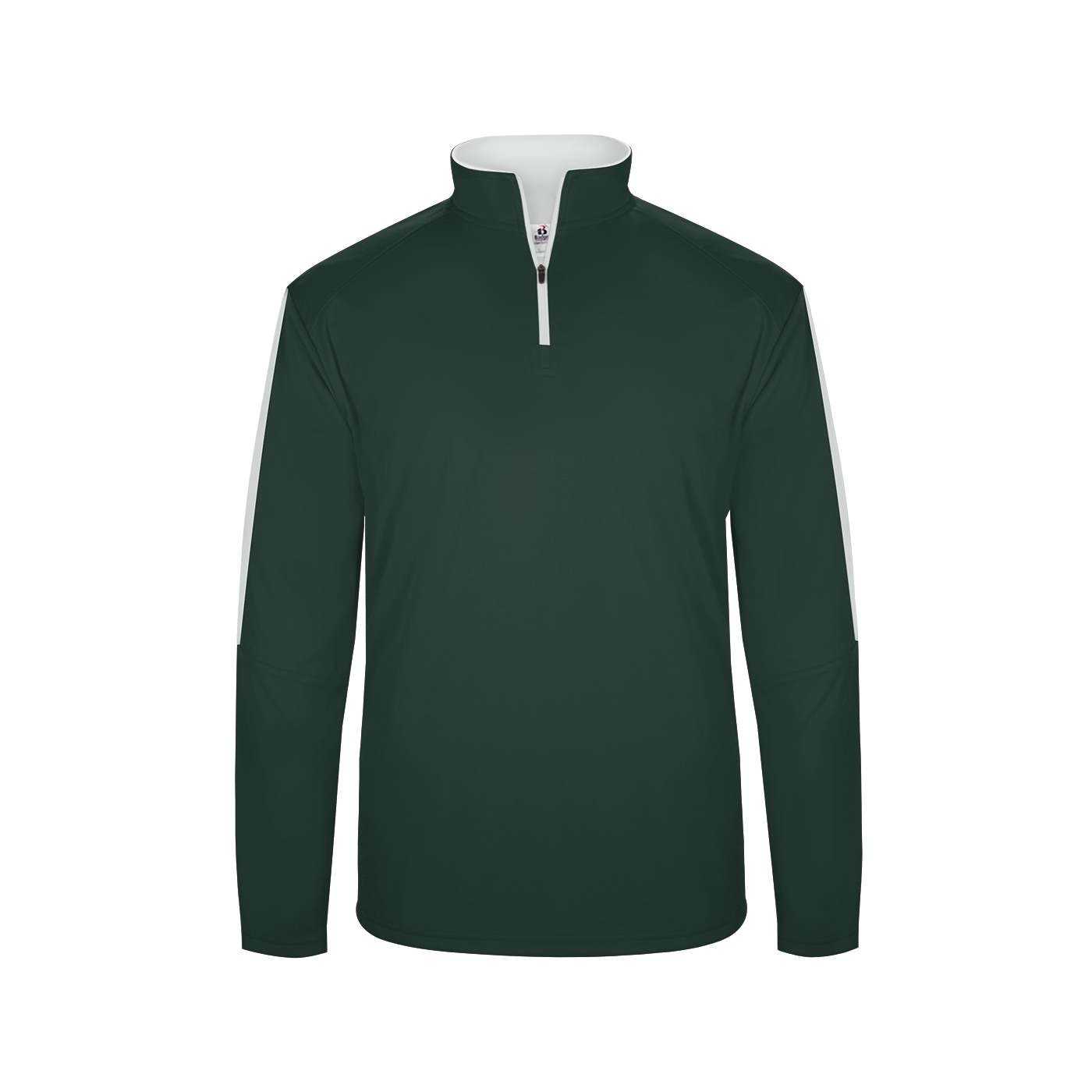 Badger Sport 4106 Sideline 1/4 Zip - Forest White - HIT a Double - 1