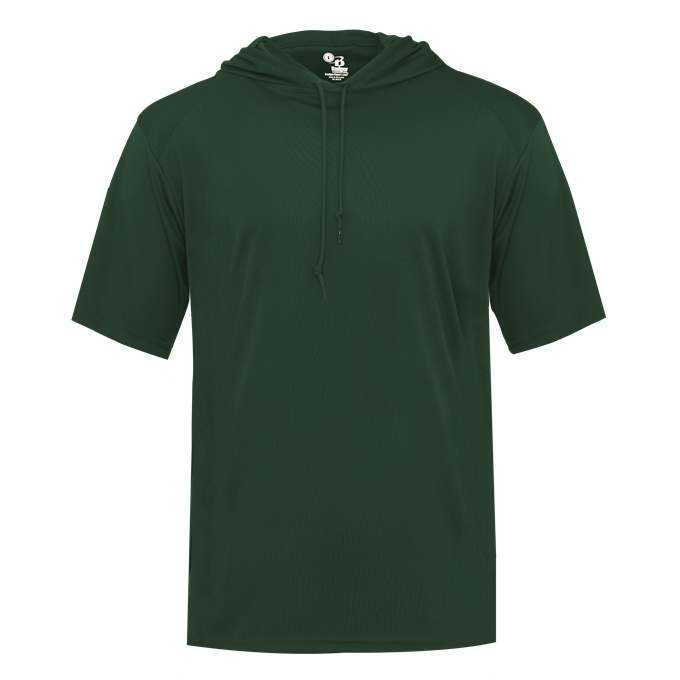 Badger Sport 4123 B-Core Short Sleeve Hoodie Tee - Forest - HIT a Double - 1