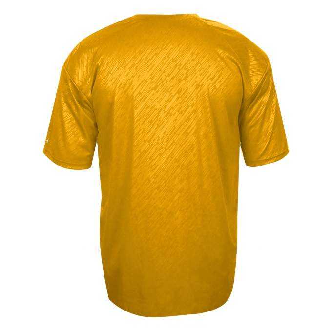 Badger Sport 4131 Line Embossed Tee - Gold Line Embossed - HIT a Double - 3