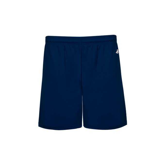 Badger Sport 424500 B-Core Non-Pocketed 5&quot; Short - Navy - HIT a Double - 1